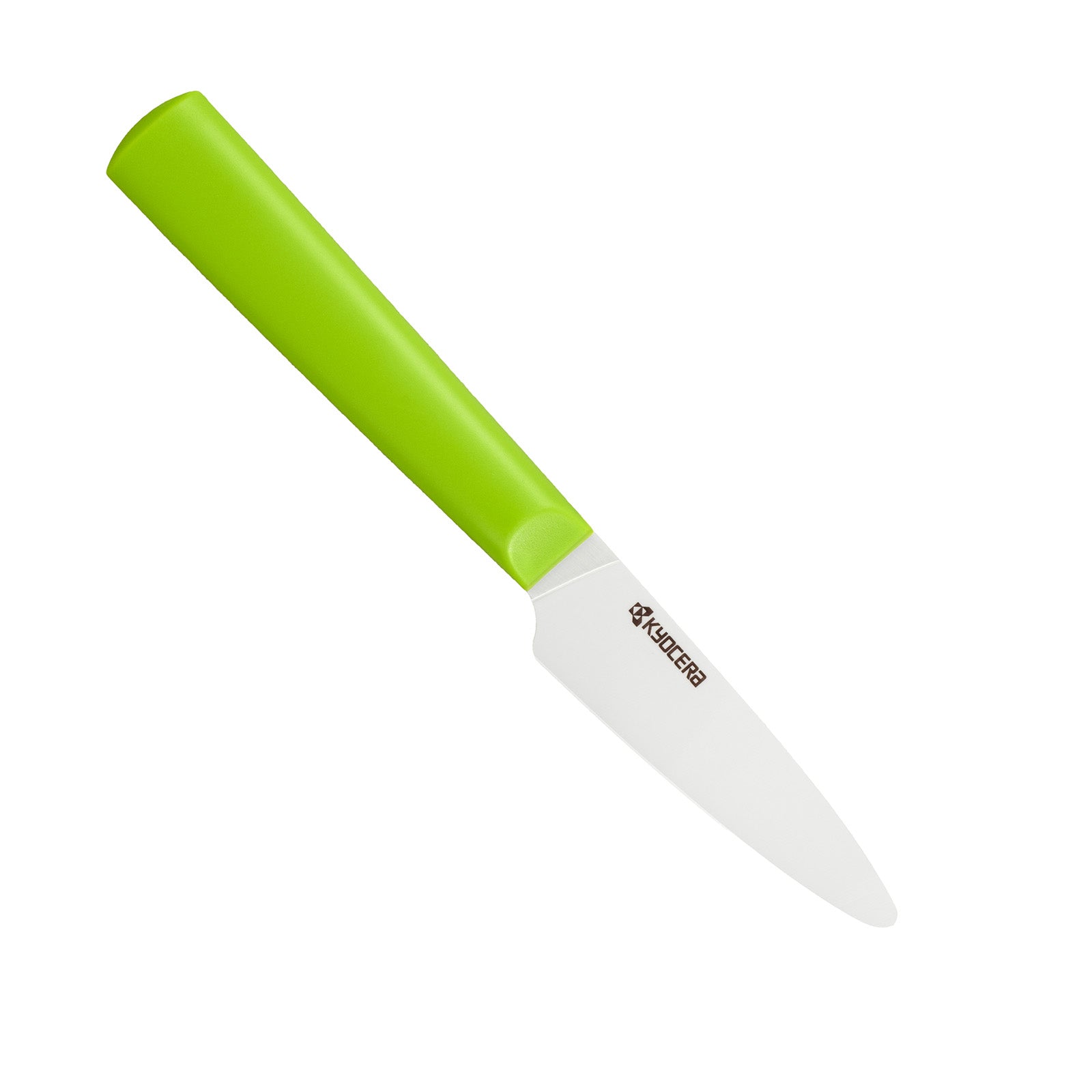 Kyocera INNOVATIONwhite® 3-Inch Ceramic Paring Knife, White Blade with Non-Slip Green Handle