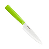 Kyocera INNOVATIONwhite® 4.5-Inch Ceramic Utility Knife, White Blade with Non-Slip Green Handle