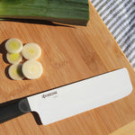 Kyocera INNOVATIONwhite® 6-Inch Ceramic Nakiri Knife, White Blade with Non-Slip Black Handle