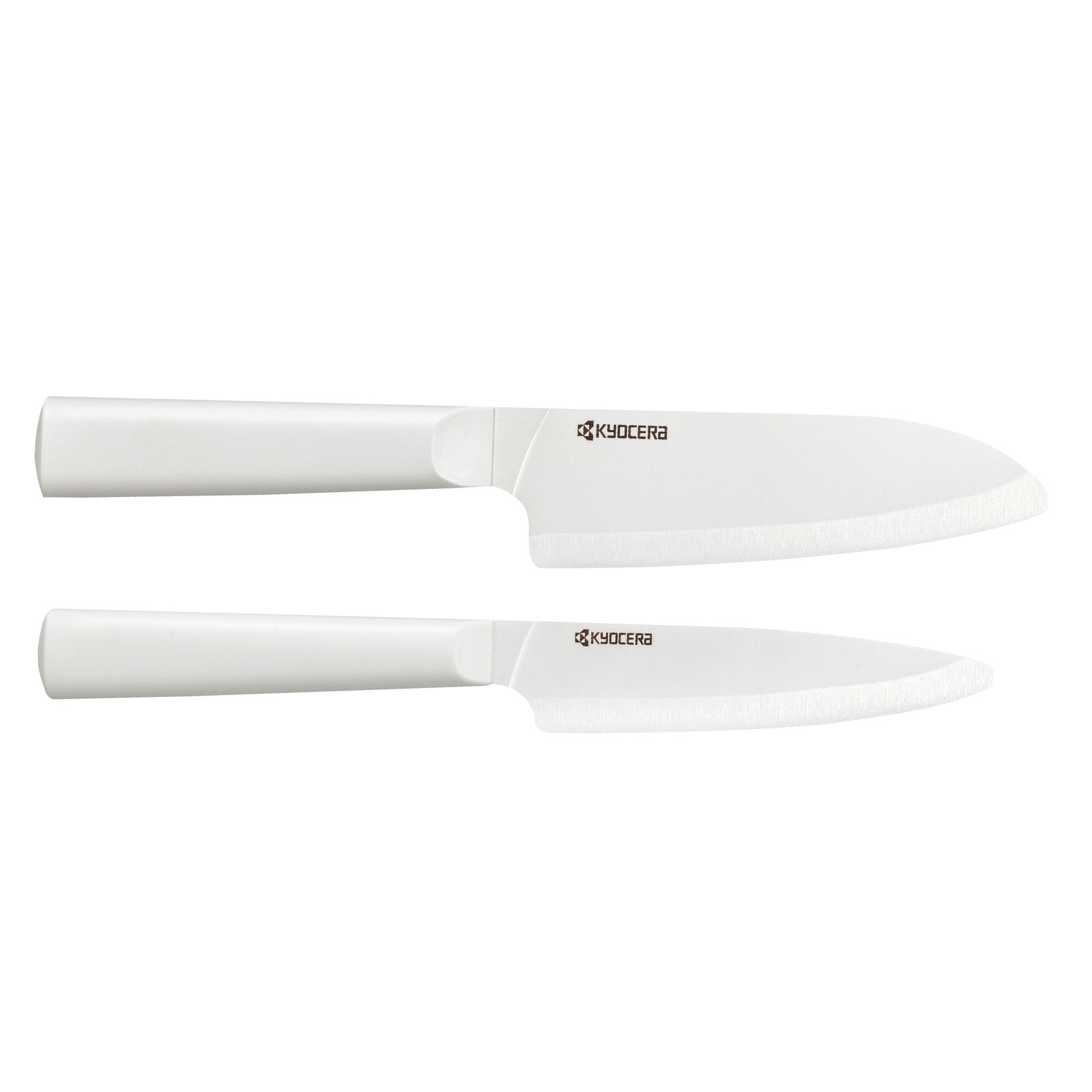 Kyocera INNOVATIONwhite® 2 Piece Ceramic Knife Set, 5.5" Santoku, 4.5" Utility Knife, White