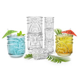 Final Touch Tiki Shot Glasses, Set of 4, Clear