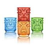 Final Touch Tiki Tumbler Glasses - Set of 4, Multicolor