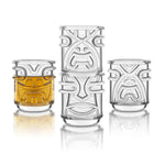 Final Touch Tiki Tumbler Glasses, Set of 4, Clear