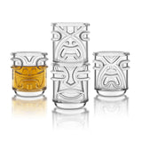 Final Touch Tiki Tumbler Glasses, Set of 4, Clear