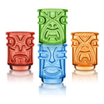 Final Touch Tiki Shot Glasses, Multicolor, Set of 4