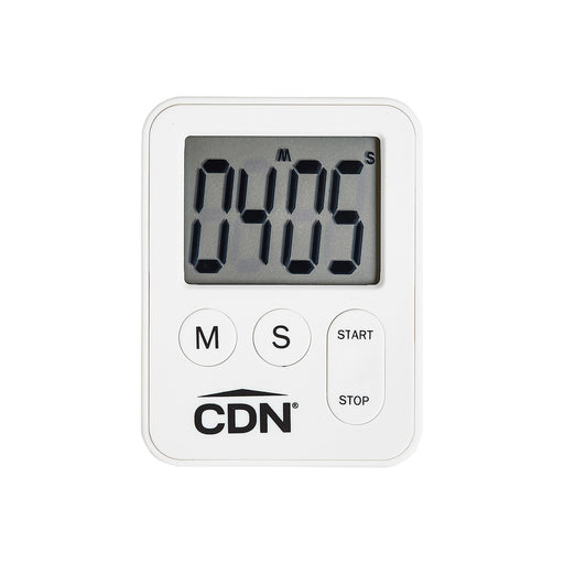 CDN Digital Mini Kitchen Timer with Easy to Read Display and Magnetic Back, 100 Minute, White