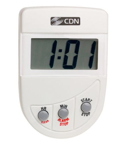 CDN Loud Alarm Digital Kitchen Timer, White
