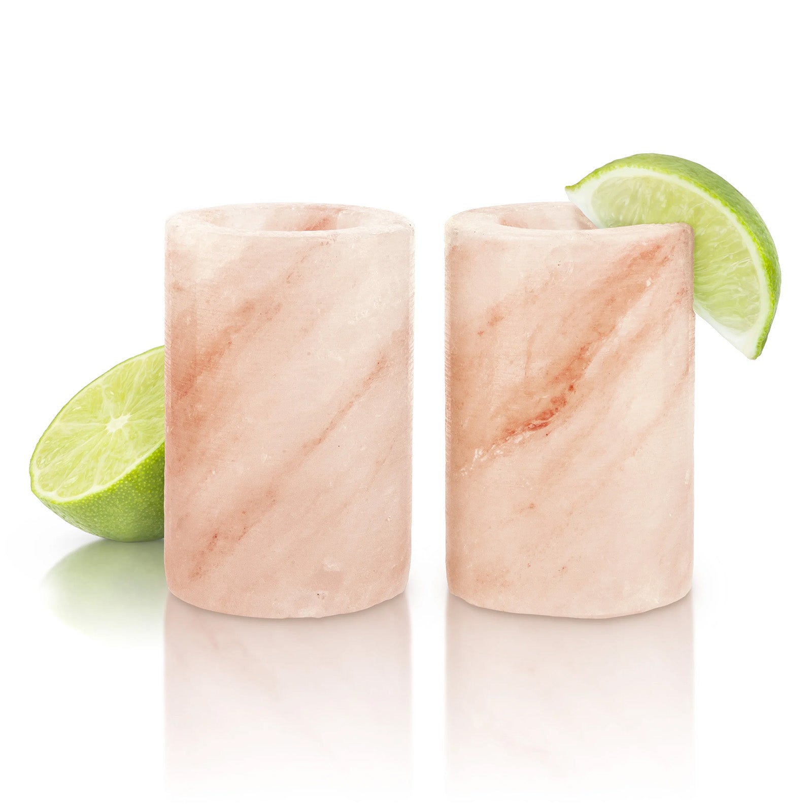 Final Touch Himalayan Salt Tequila Shot Glasses, Set of 2, 1.5 oz Each