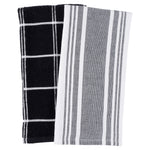 KAF Home Cat Cora Terry Kitchen Towels, Set of 2, Black