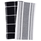 KAF Home Cat Cora Terry Kitchen Towels, Set of 2, Black