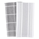 KAF Home Cat Cora Terry Kitchen Towels, Set of 2, Gray