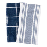 KAF Home Cat Cora Terry Kitchen Towels, Set of 2, Navy