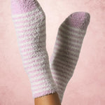 Aromasoles Essential Oil Infused Warm Cozy Slipper Socks, 3 Pack, Lavender Infused