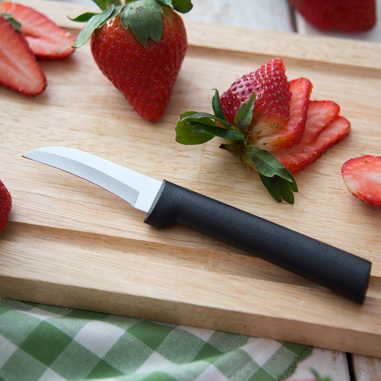 Rada Cutlery 2.38-Inch Granny Paring Knife Set of 2, Black Handles & Quick Edge Knife Sharpener