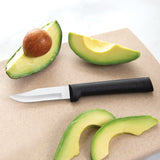 Rada Cutlery 2.5-Inch Peeling Paring Knife Set of 2, Black Handles & Quick Edge Knife Sharpener