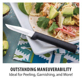 Rada Cutlery 2.5-Inch Peeling Paring Knife Set of 2, Black Handles & Quick Edge Knife Sharpener