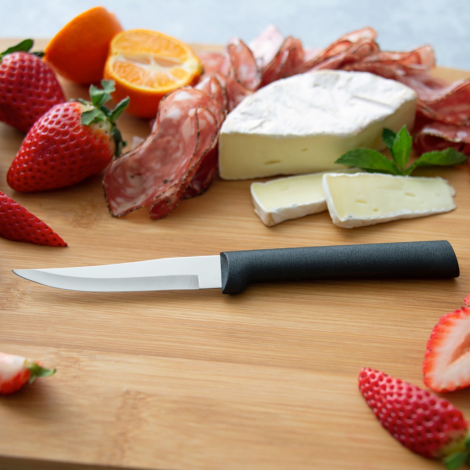 Rada Cutlery Heavy Duty 3.25-Inch Paring Knife Set of 2, Black Handles & Quick Edge Knife Sharpener