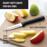 Rada Cutlery Heavy Duty 3.25-Inch Paring Knife Set of 2, Black Handles & Quick Edge Knife Sharpener