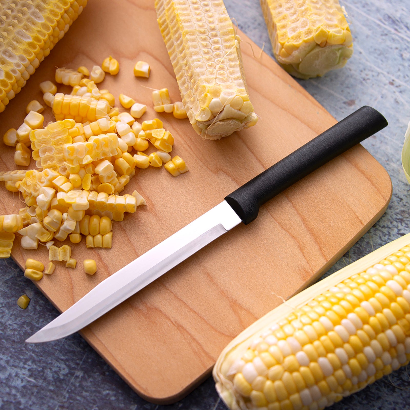 Rada Cutlery 4.875-Inch Utility/Steak Knife, Black Handle