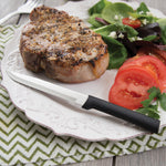 Rada Cutlery 4.875-Inch Utility/Steak Knife Set of 2, Black Handles & Quick Edge Knife Sharpener