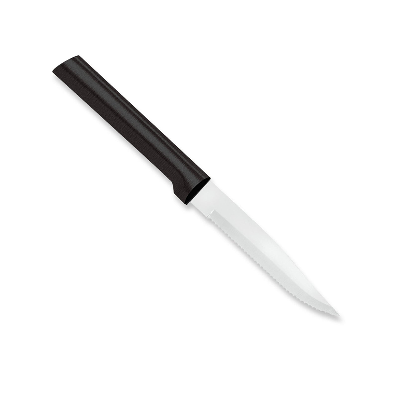 Rada Cutlery 3.875-Inch Serrated Steak Knife, Black Handle