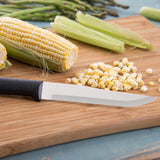Rada Cutlery 5.375-Inch Stubby Butcher Knife Set of 2, Black Handles & Quick Edge Knife Sharpener
