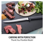 Rada Cutlery 6.625 Carver Boning Knife Set of 2, Black Handles & Quick Edge Knife Sharpener