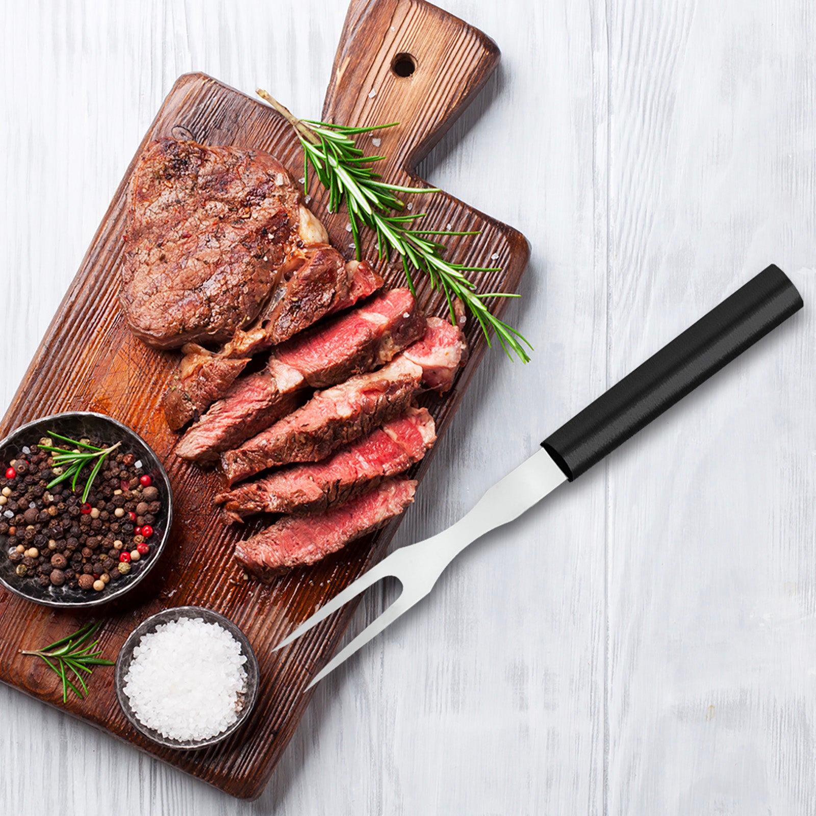 Rada Cutlery 5.125-Inch Carving Fork, Black Handle