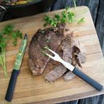 Rada Cutlery 5.125-Inch Carving Fork, Black Handle