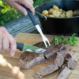 Rada Cutlery 5.125-Inch Carving Fork, Black Handle