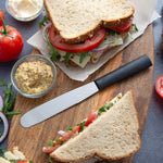 Rada Cutlery 5.375-Inch Super Spreader Stainless Hollow Ground Blade, Black Handle