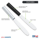 Rada Cutlery 5.375-Inch Super Spreader Stainless Hollow Ground Blade, Black Handle