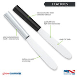 Rada Cutlery 5.375-Inch Super Spreader Stainless Hollow Ground Blade, Black Handle