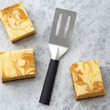 Rada Cutlery 3.375-Inch Slotted Turner Spatula, Black Handle