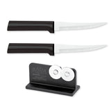 Rada Cutlery 4.375-Inch Super Parer Set of 2, Black Handles & Quick Edge Knife Sharpener