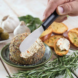 Rada Cutlery 3.375-Inch Party Spreader Stainless Steel Serrated Blade, Black Handle
