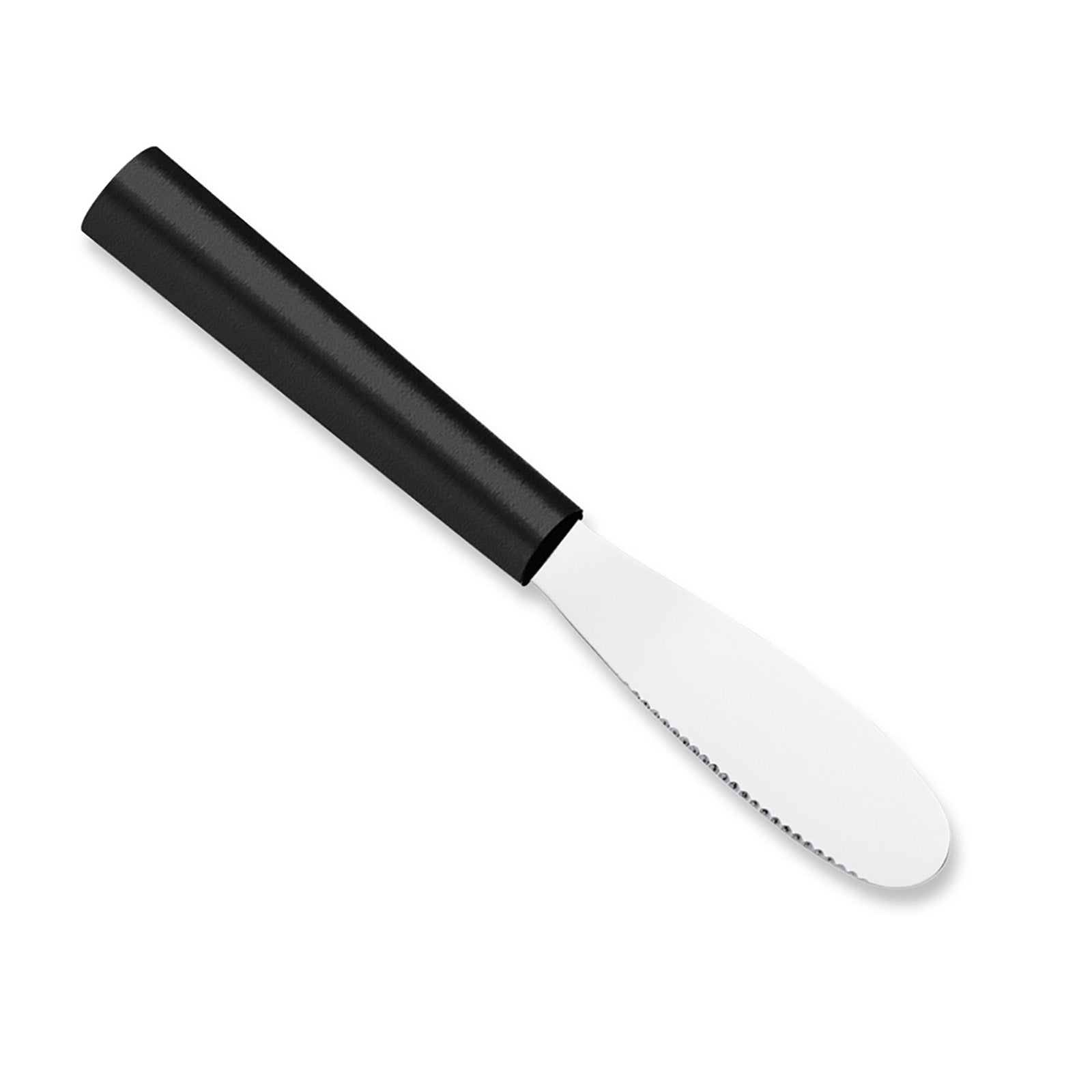 Rada Cutlery 3.375-Inch Party Spreader Stainless Steel Serrated Blade, Black Handle