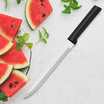 Rada Cutlery 7-Inch Serrated Slicer Stainless Steel Blade & 5-Inch Tomato Slicer Stainless Steel Serrated Blade, Black Handles