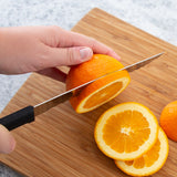 Rada Cutlery 7-Inch Serrated Slicer Stainless Steel Blade & 5-Inch Tomato Slicer Stainless Steel Serrated Blade, Black Handles