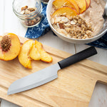 Rada Cutlery 4.75-Inch Cook's Utility Knife Set of 2, Black Handles & Quick Edge Knife Sharpener