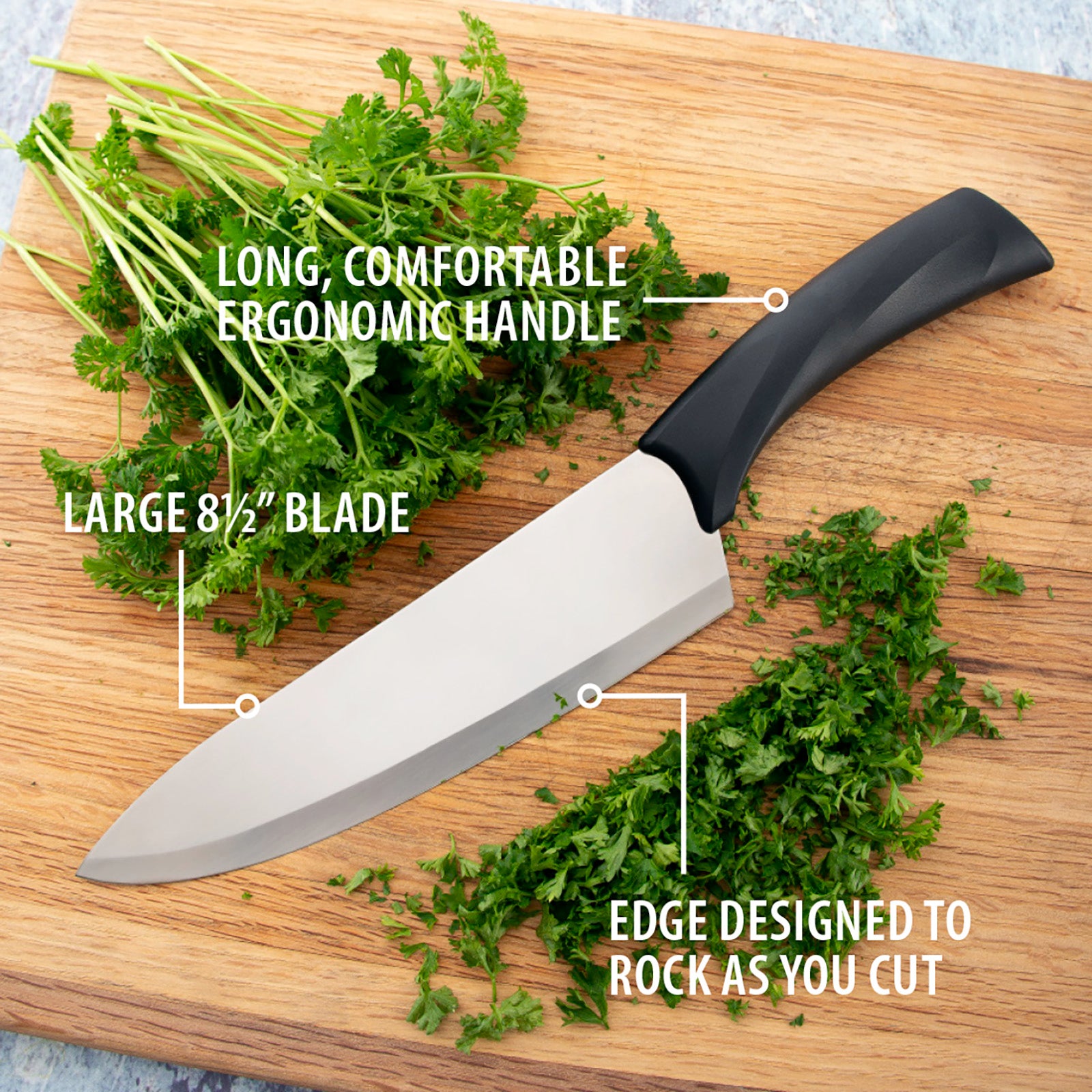 Rada Cutlery 8.5-Inch French Chef Knife Anthem Wave Handle