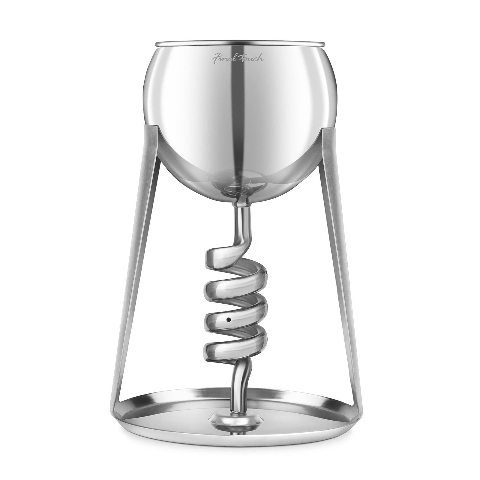Final Touch Twister Stainless Steel Aerator & Decanter Set