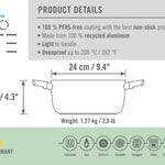 Woll Ecolite Nonstick 3.7 Quart Stock Pot, 9.5-Inch