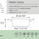 Woll Ecolite Nonstick 3.7 Quart Stock Pot, 9.5-Inch