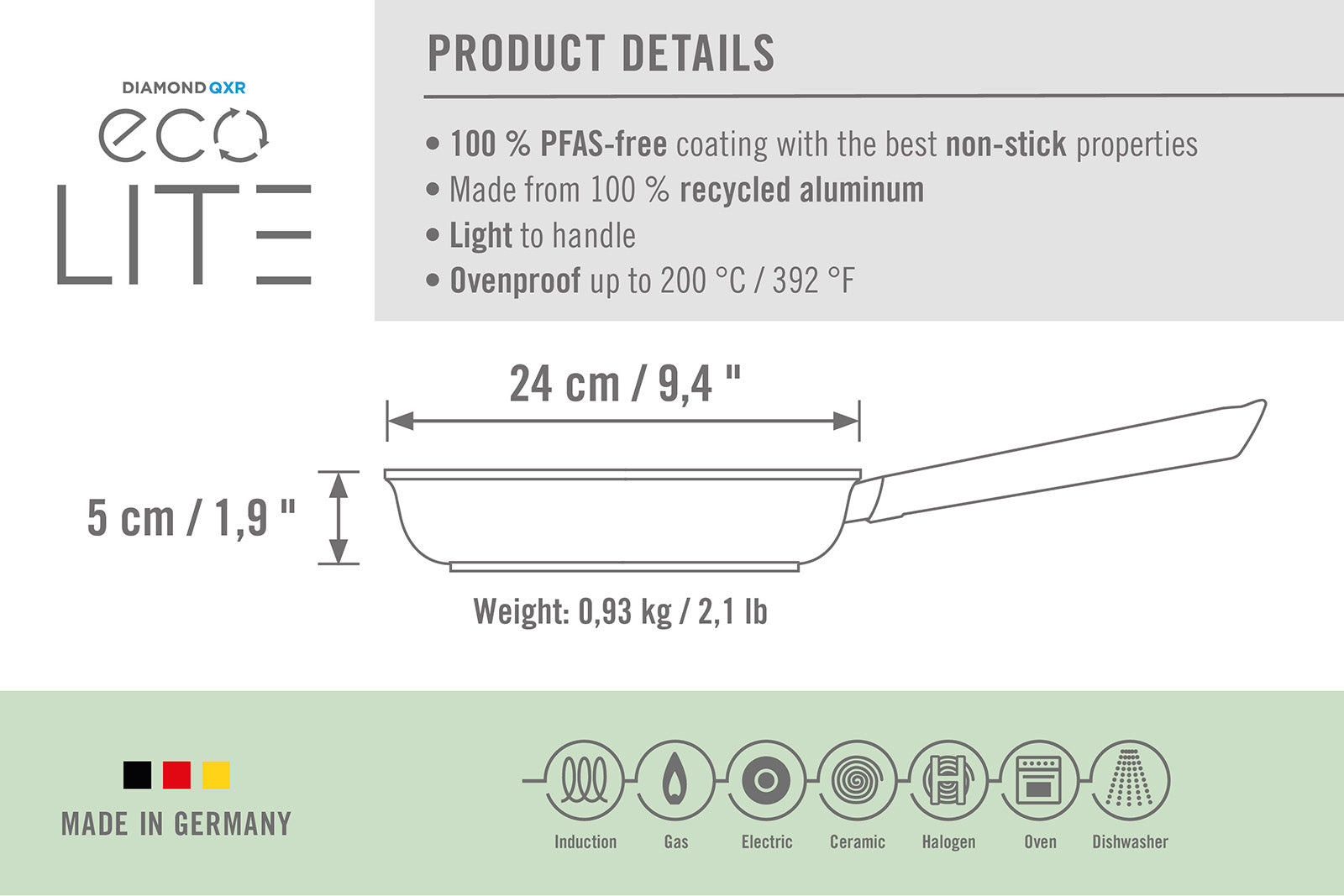 Woll Ecolite Nonstick Fry Pan 9.5-Inch