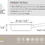 Woll Ecologic Nonstick Saute Pan 12.5-Inch, 5 Quart