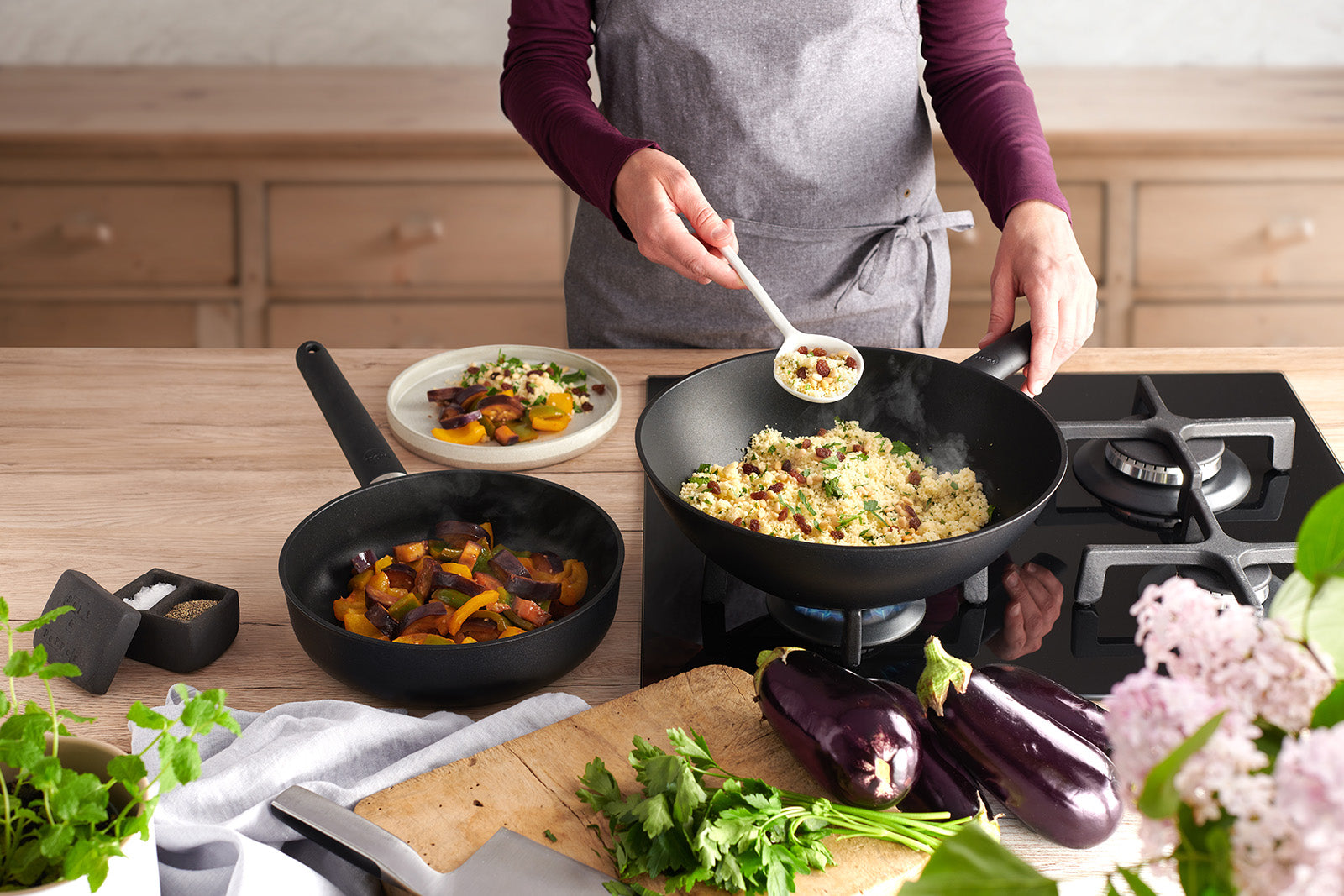 Woll Ecolite Nonstick Saute Pan W/Glass Lid Set 11-Inch, 3.7 Quart