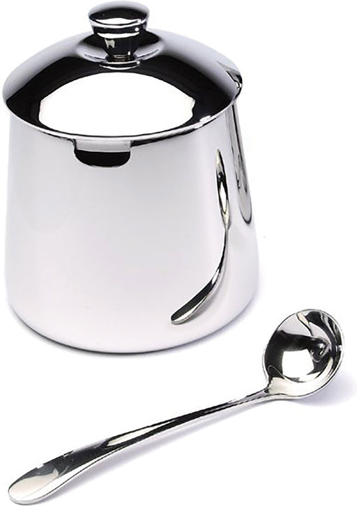 Frieling 18/10 Stainless Steel 10-Ounce Sugar Bowl with Spoon, Mirror Finish