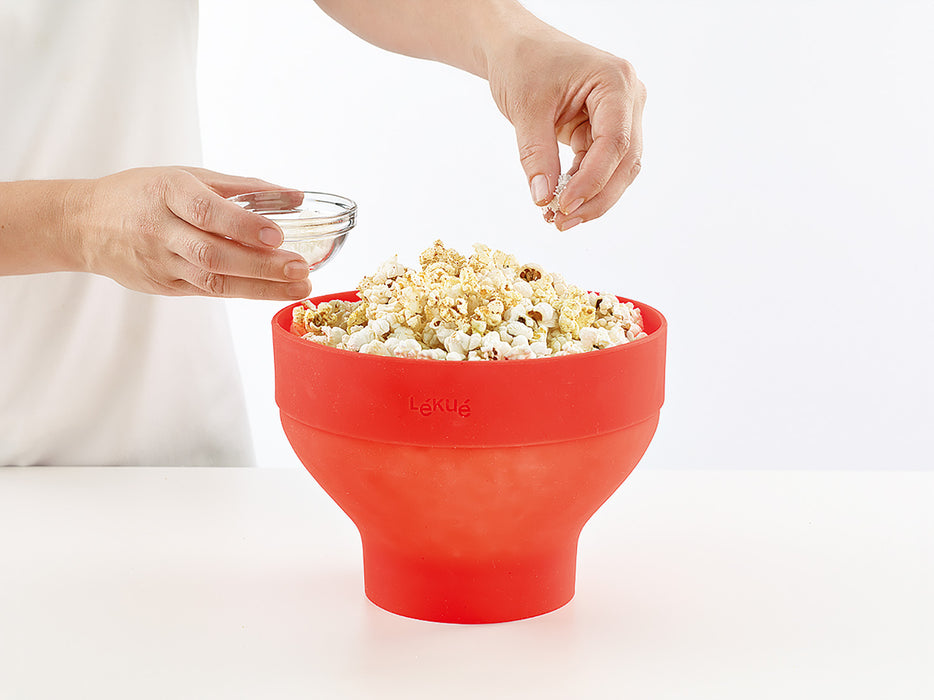 Lekue Microwave Jumbo Popcorn Maker XL, Red