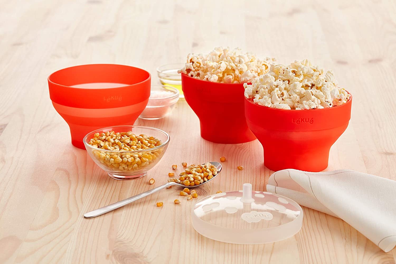 Lekue Mini Microwave Popcorn Maker, Single